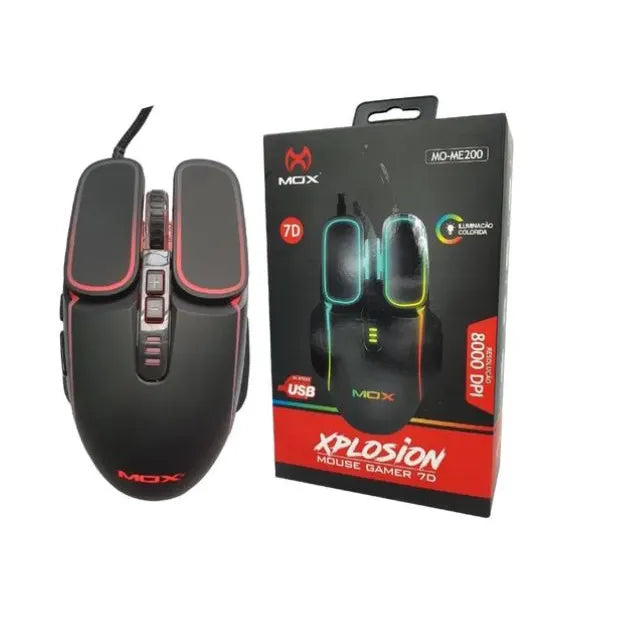 MOUSE MOX XPLOSION GAMER USB 8000dPI
