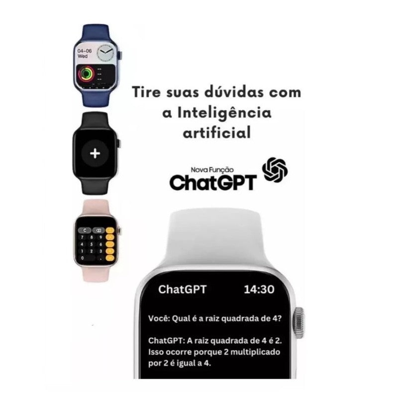 Smart Watch Watch X Mini Serie 10 38mm Chat GPT Feminino Lançamento Microwear