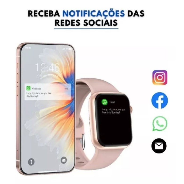 Smart Watch Watch X Mini Serie 10 38mm Chat GPT Feminino Lançamento Microwear